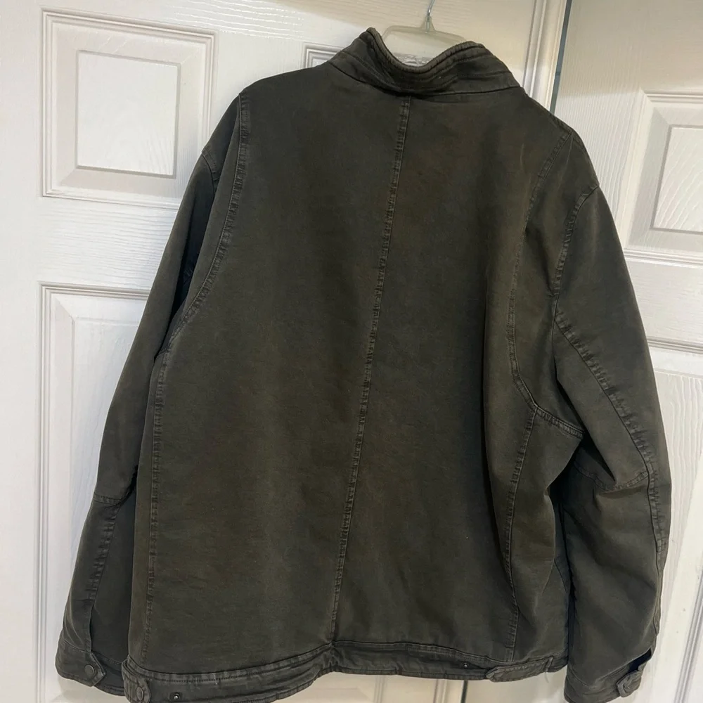 Levi's Men sz XXL Olive Green Zip/Snap Front‎ Utility Jacket gorpcore grunge